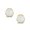 18k Yellow Gold Earring With White Agate - E7784WA-1