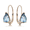 2-7x5 Swirl Blue Topaz Earrings - 90166bt - 14k Yellow Gold