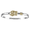 2 Flip Flop Hook Bracelet - Sterling Silver & 14K Gold 4mm 7.0 Inch