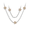 20-inch Pink Plumeria Necklace  Sterling Silver - NN0587A