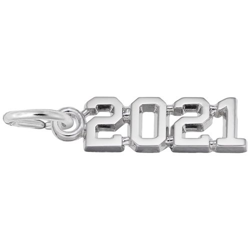 2021 Graduation Charm - 14K White Gold - 10-3821-wg