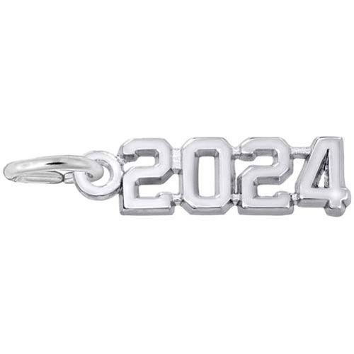 2024' Charm 14K While Gold - 10-3824-0-14KW