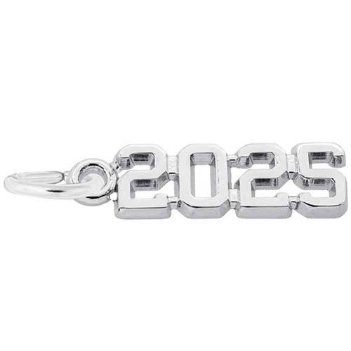 2025' Charm 14K While Gold - 10-3825-0-14KW