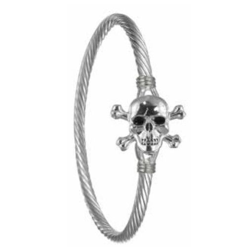 3.5mm Pirate Enamel Cable Hook Bracelet W/wraps 7.5  - CBLS35PIR75