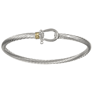 3.5mm Shackel Cable Hook Bracelet W/14ky Wraps 8.0  - CBLC35SHA80