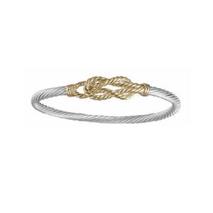 3.5mm Sailors Knot Cable Hook Bracelet W/14ky Head & Wraps 7.0  - CBL2C35SK70