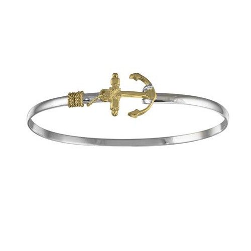 3x1mm Anchor Hook Bracelet W/14ky Wraps 8.0  - C3ANC80