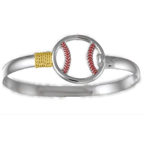 4mm Baseball Hook Bracelets. W/14ky Wraps 7.5  - C4BB75