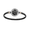 4mm Black Titanium Compass Rose Hook Bracelet Sterling Silver 14ky Gold Wraps 7.5 - C4CRBT75