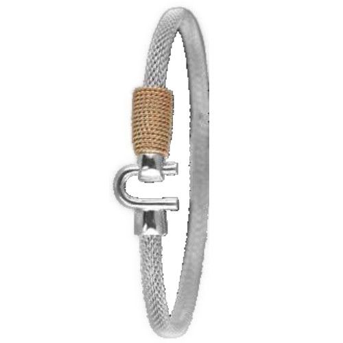 4mm Caribbean Hook Mesh Hook Bracelet W/14ky Wraps 8.0  - C4ME80