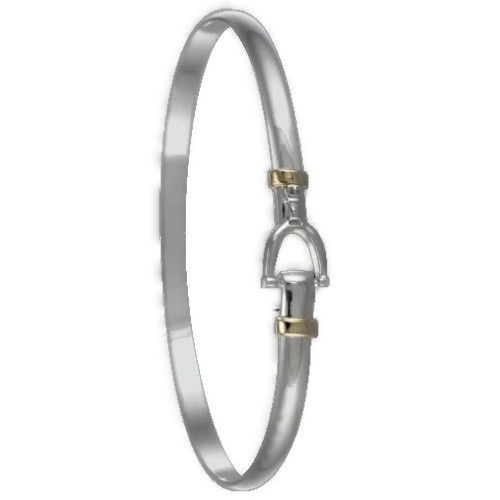 4mm Equiestrian 2 Hook Bracelets. W/14ky Wraps 6.5  - C4EQ265