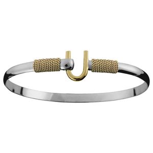 4mm Hook Bracelet W/14ky Double Wraps & Hook 6.5  - C42CW265