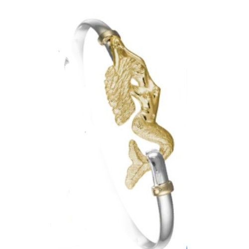 4mm Mermaid Hook Bracelet W/14ky Wraps & Head 7.5  - C42CMER75