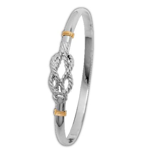 4mm Sailors Knot Hook Bracelet W/ 14ky Wraps 7.5  - C4SK75