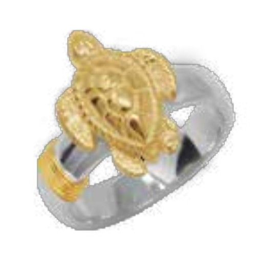 4mm Turtle Rings W/14ky Turtle & Wraps 8.0  - R2CTUR80