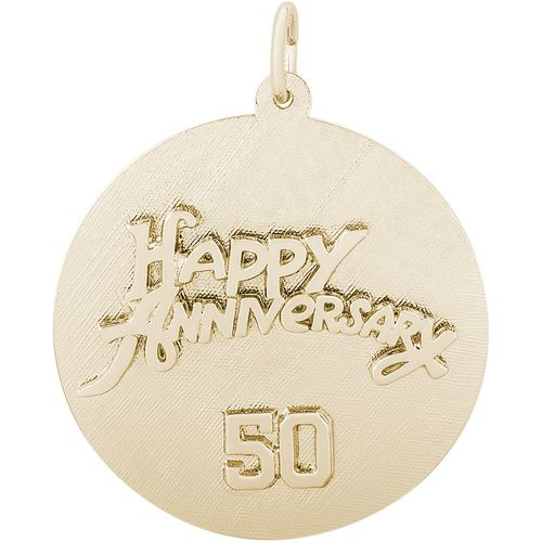 50 Anniversary Charm - 14K Gold - 10-2012-50