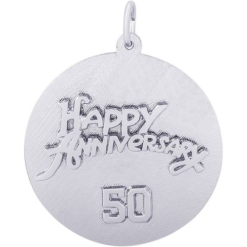 50 Anniversary Charm - 14K White Gold - 10-2012-50