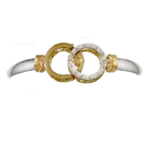 5mm Shared Moments Hook Bracelet W/0.21  Ct Tw Dia And 14ky Wraps And Head 8.0  - C52CSMD80