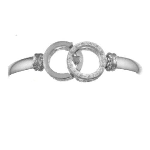 5mm Shared Moments Hook Bracelet W/0.21 Ct Tw Dia And Rhodium 7.0  - S5SMD70-R