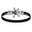 6mm Black Titanium Bar With Sterling Silver Enamel Pirate And 14ky Gold Wraps 7.0 Inch - C6PIRBT70