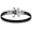 6mm Black Titanium Bar With Sterling Silver Enamel Pirate And 14ky Gold Wraps 9.0 Inch - C6PIRBT90