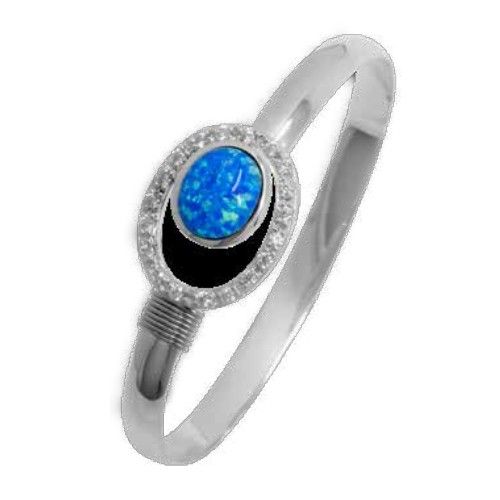 6mm Fancy Larimar Unity Hook Bracelet W/cz & Wraps 8.0  - S6FLCZ80