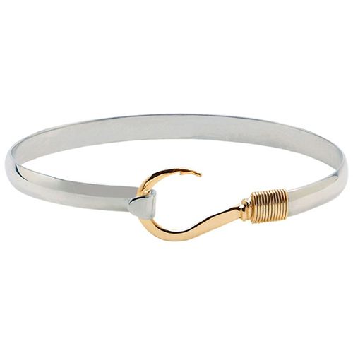 6mm Gold Color Ti Wrap Fish Hook Bracelet - SSFH600