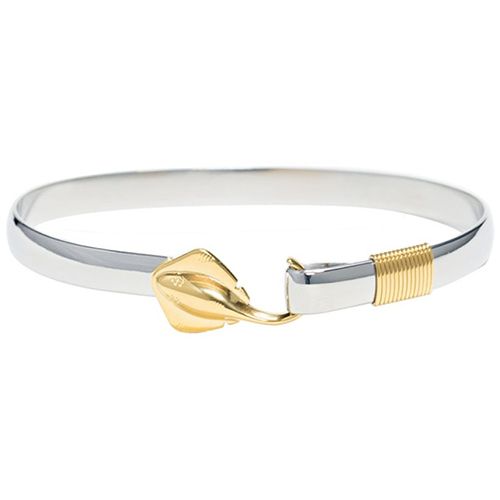 6mm Gold Color Ti Wrap Stingray Hook Bracelet - TiGSR600