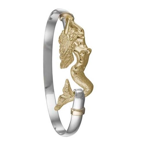 6mm Mermaid Hook Bracelets. W/14ky Wraps & Head 7.5  - C62CMER75
