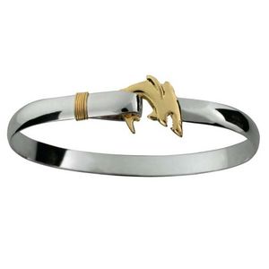 6mm Shark Hook Bracelet W/14ky Wraps 6.5  - C62CSHAHK65