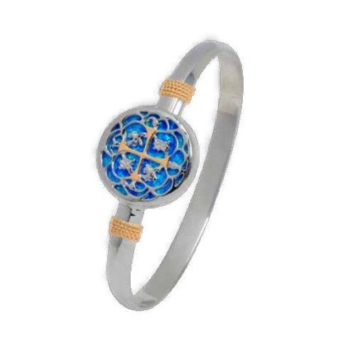 6mm Treasure Coin Created Opal Hook Bracelet W/14ky Wraps  7.0  - TT6TCOP70