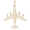 747 Jumbo Jet Plane Charm Gold Plated - 10-2326