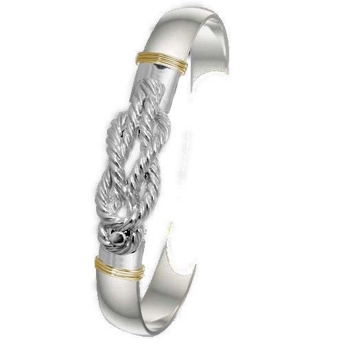 8mm Sailors Knot Hook Bracelets. W/ 14ky Wraps 7.0  - C8SK70