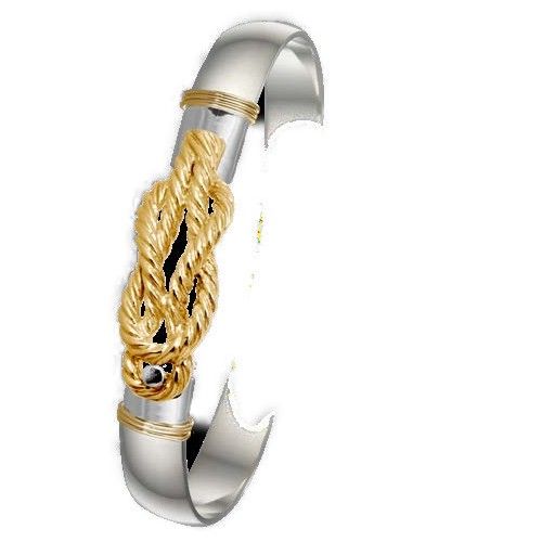 8mm Sailors Knot Hook Bracelets. W/14ky Wraps & Head 8.0  - C82CSK80