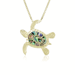 Abalone Turtle Pendant 21mm, Hawaiian Inspired  Pendant, STP-0026P