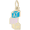 ABC Block Painted Charm 14K Gold - 10-8336