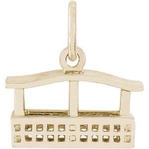 Aero Car With Open Bottom Charm - Gold Plated