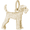 Airedale Dog Charm Gold Plated - 10-0146