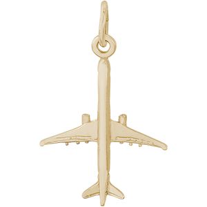 Airplane Charm - 14K Gold - 10-8326