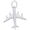 Airplane Charm Silver - 10-0632
