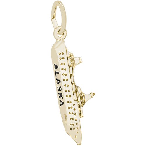 Alaska Cruise Ship Charm - 10K Gold