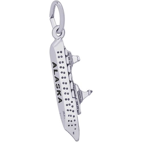 Alaska Cruise Ship Charm - 14K White Gold