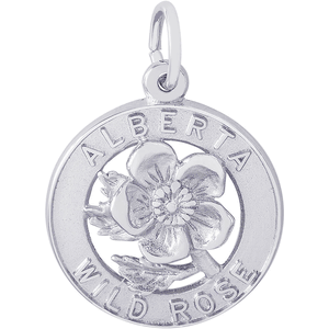 Alberta Rose Charm - 14K White Gold - 10-4203