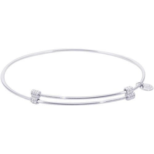 Alluring Expandable Bangle Bracelet - Silver 7 Inch - 20-0521-7-s