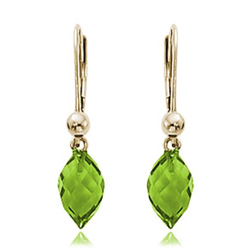 Almond Briolette-Oro Verde Earrings - 14K Yellow Gold - 90191OV2