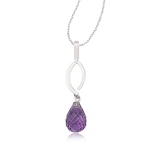 Amethyst Pendant - Sterling Silver - 902491AM-SS