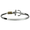 Anchor Hook Bracelet - Sterling Silver & 14K Gold 3mm 6.5 Inch