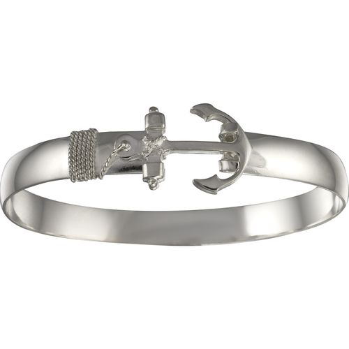 Anchor Hook Bracelet - Sterling Silver 8mm 6.5 Inch