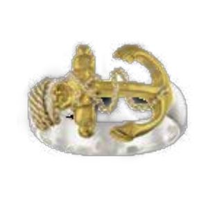 Anchor Rings W/14ky Wraps & Head 12  - R2CANC12