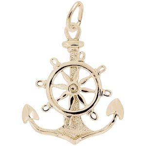 Anchor,wheel Charm 10K Gold - 10-1727-0-10K